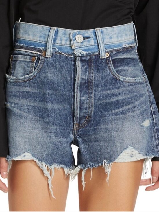 Moussy Pants - MOUSSY VINTAGE Lewiston Denim Shorts Size 27 Distressed Cut Off Boho Festival